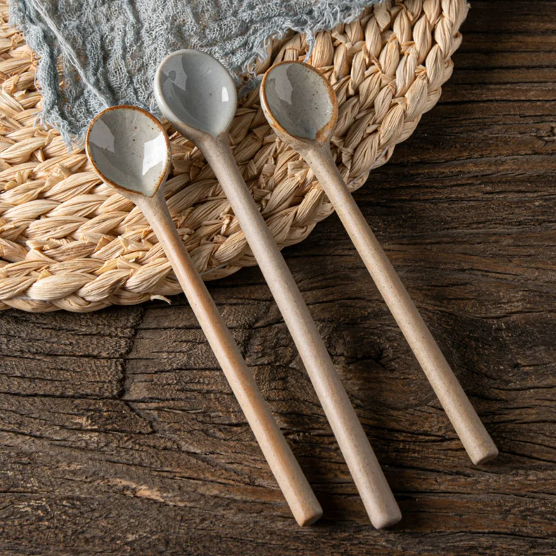Vintage Collectible Spoons - Colher De Café De Cerâmica Japonesa