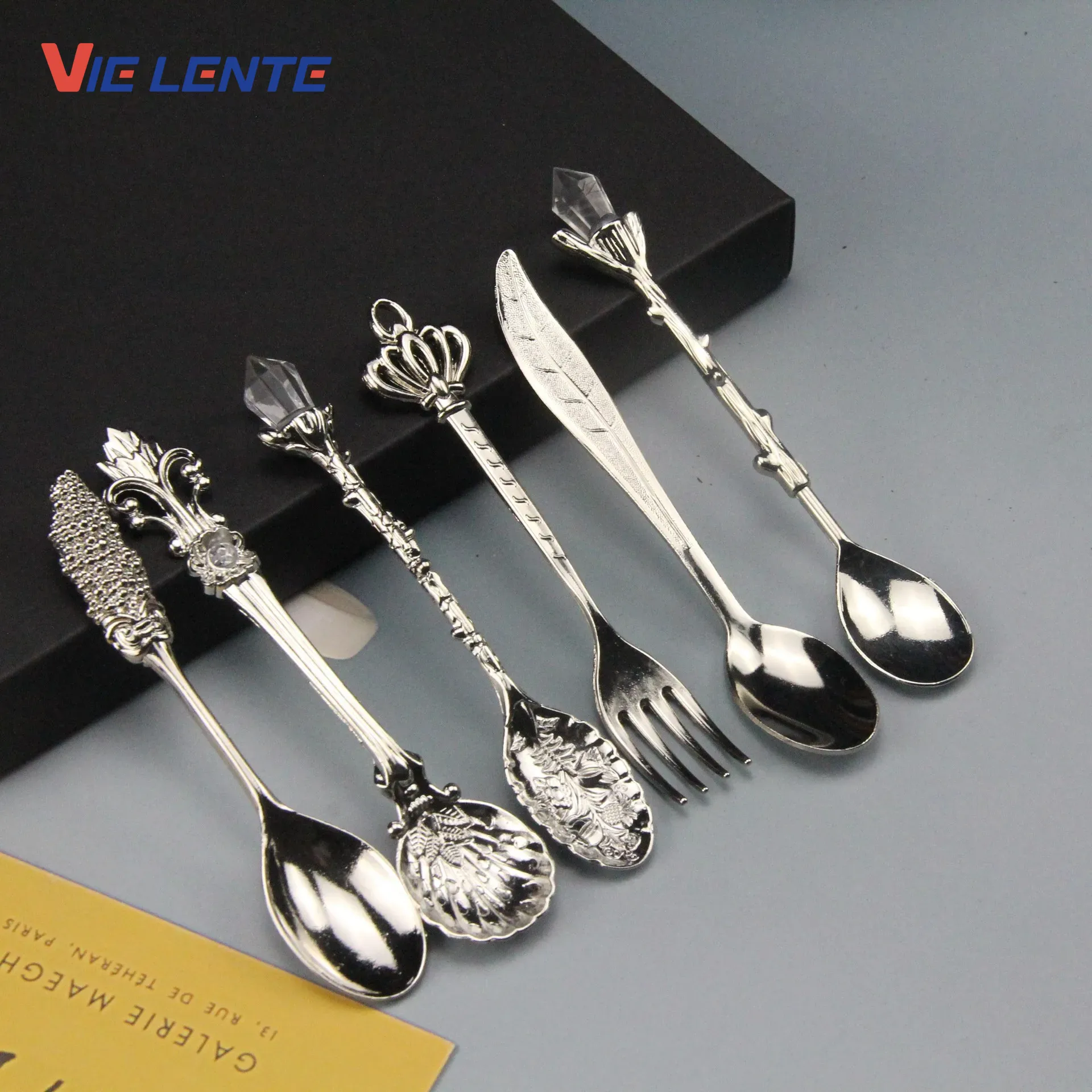 Vintage Collectible Spoons - Conjunto de 6 peças de colher