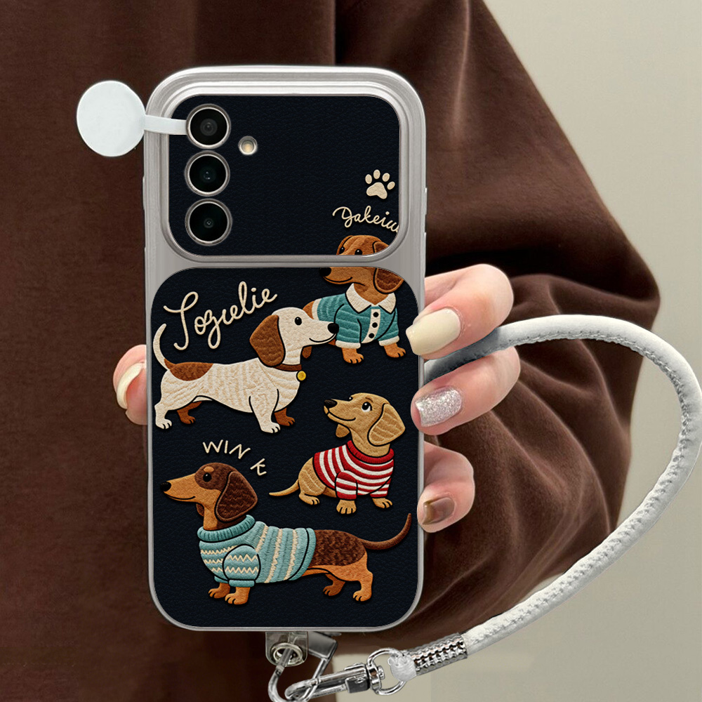 Camera Leather Case - Capa de Celular de Couro Lichia