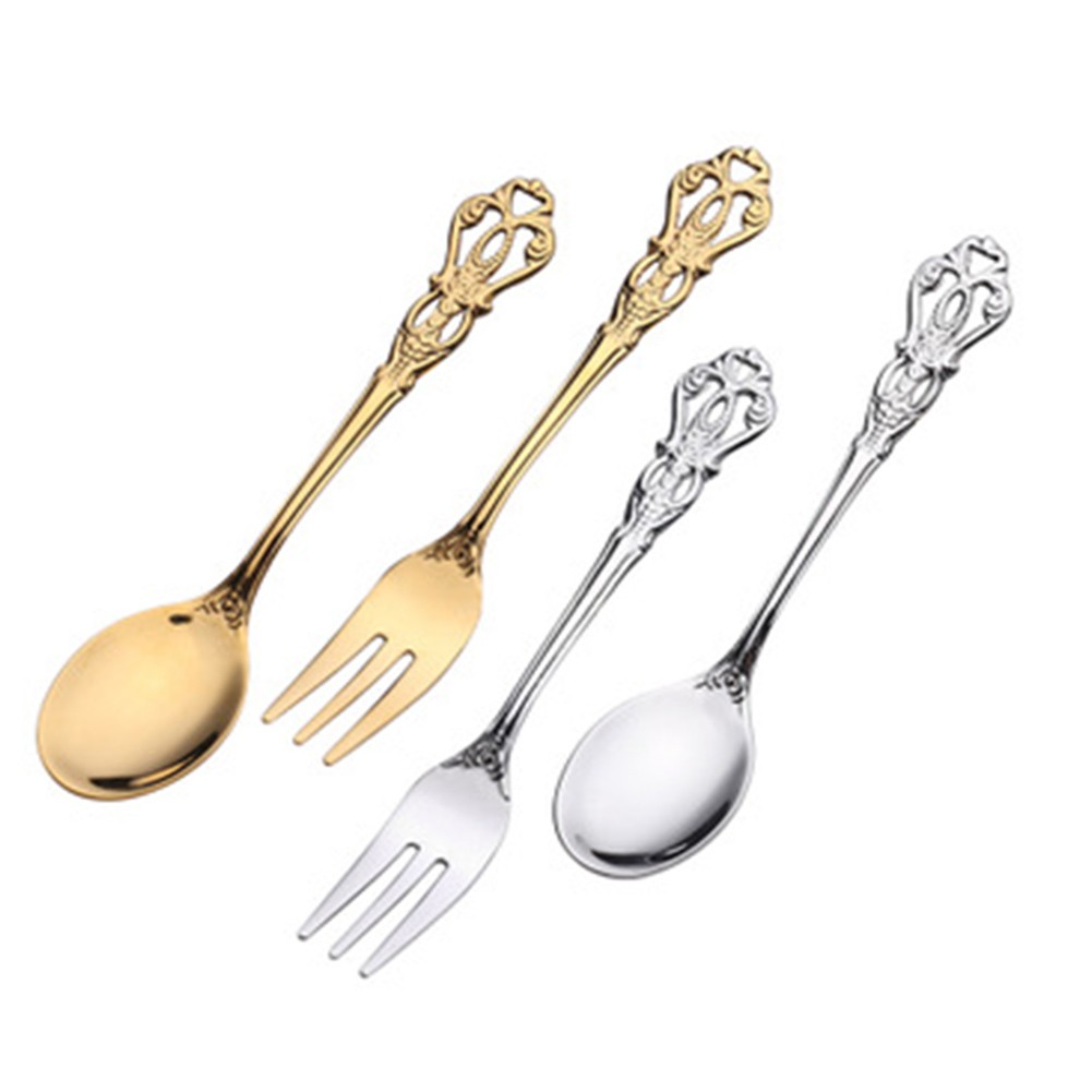 Vintage Collectible Spoons - 1 Par de Talheres Vintage Dourados