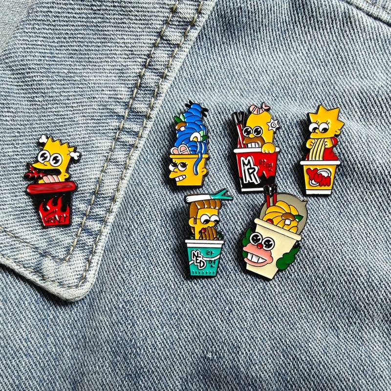 Vintage Item - Conjunto de 6 peças dos Simpsons,