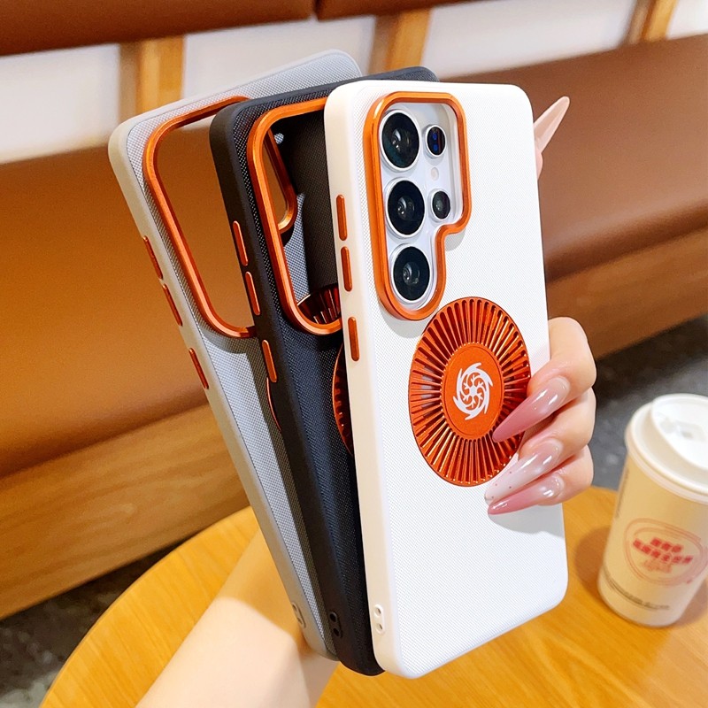 Camera Leather Case - Capa Magnética para MagSafe para Samsung