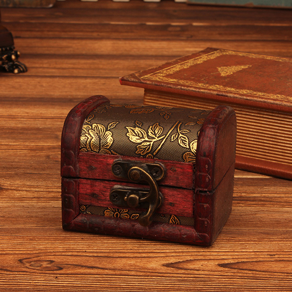 Vintage Item - Caixa de joias de madeira vintage