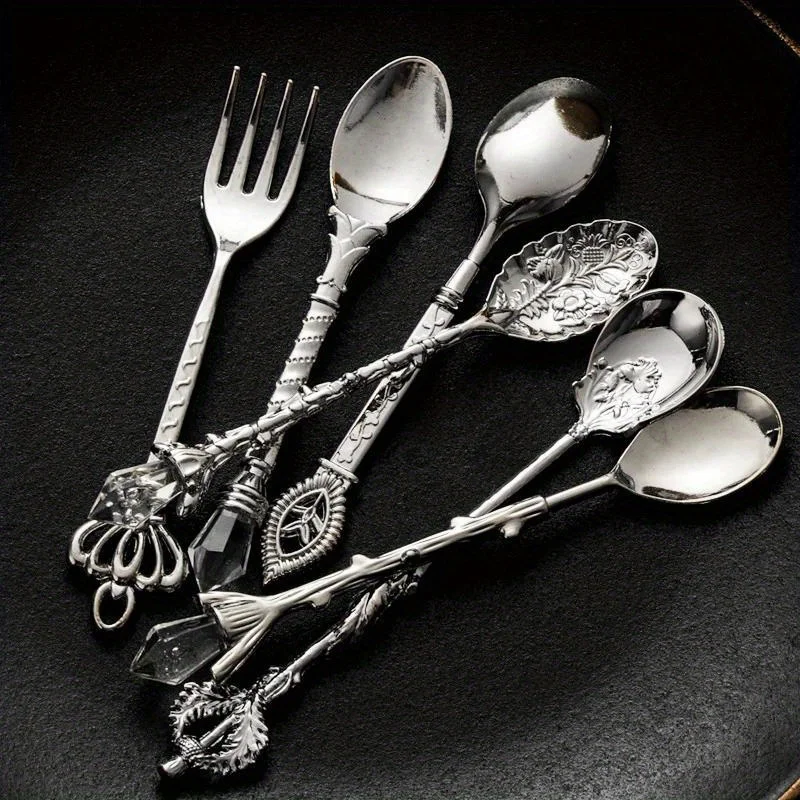 Vintage Collectible Spoons - 6 pçs vintage colheres garfo estilo