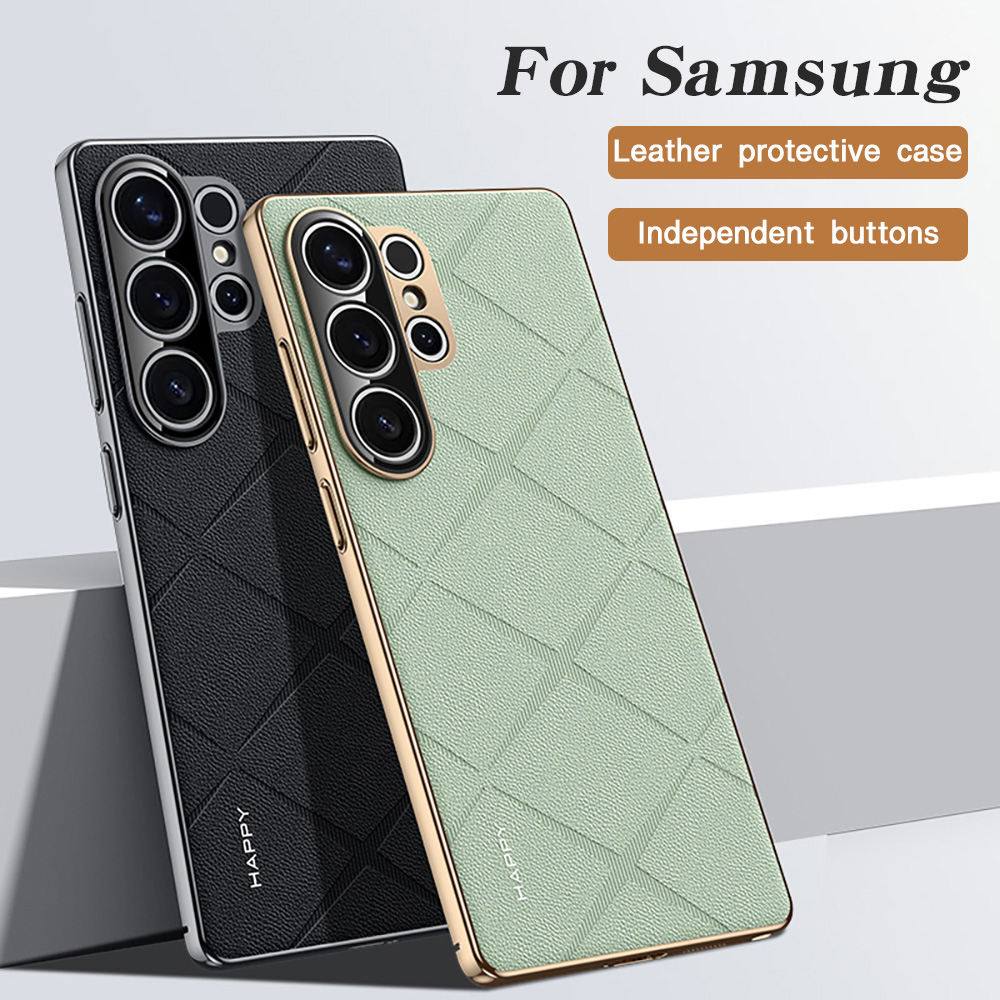 Camera Leather Case - Chapeamento de couro para samsung s25