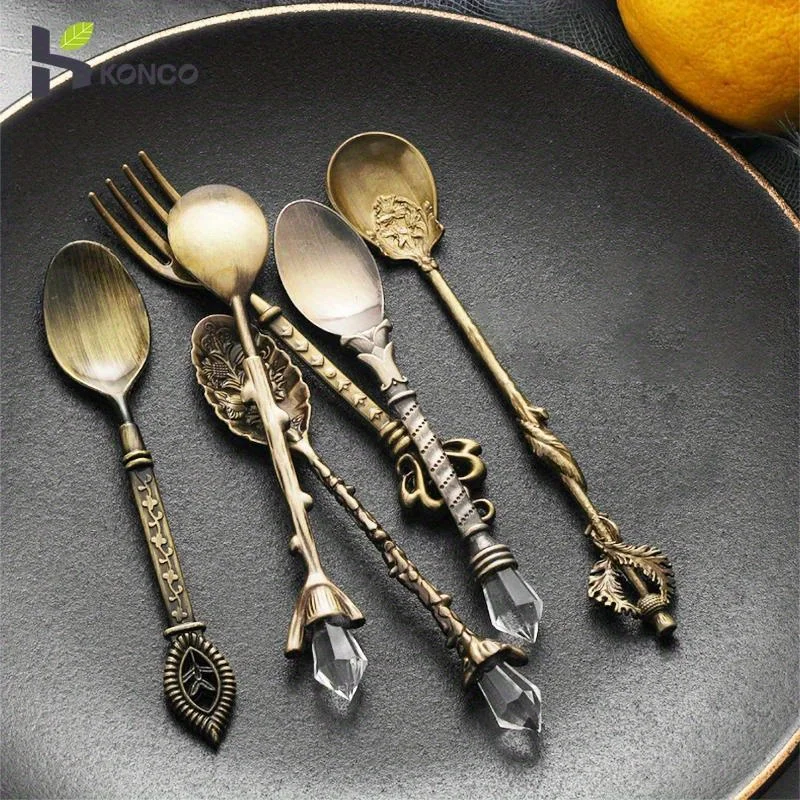 6 pçs vintage colheres garfo e - Vintage Collectible Spoons avaliação e preço