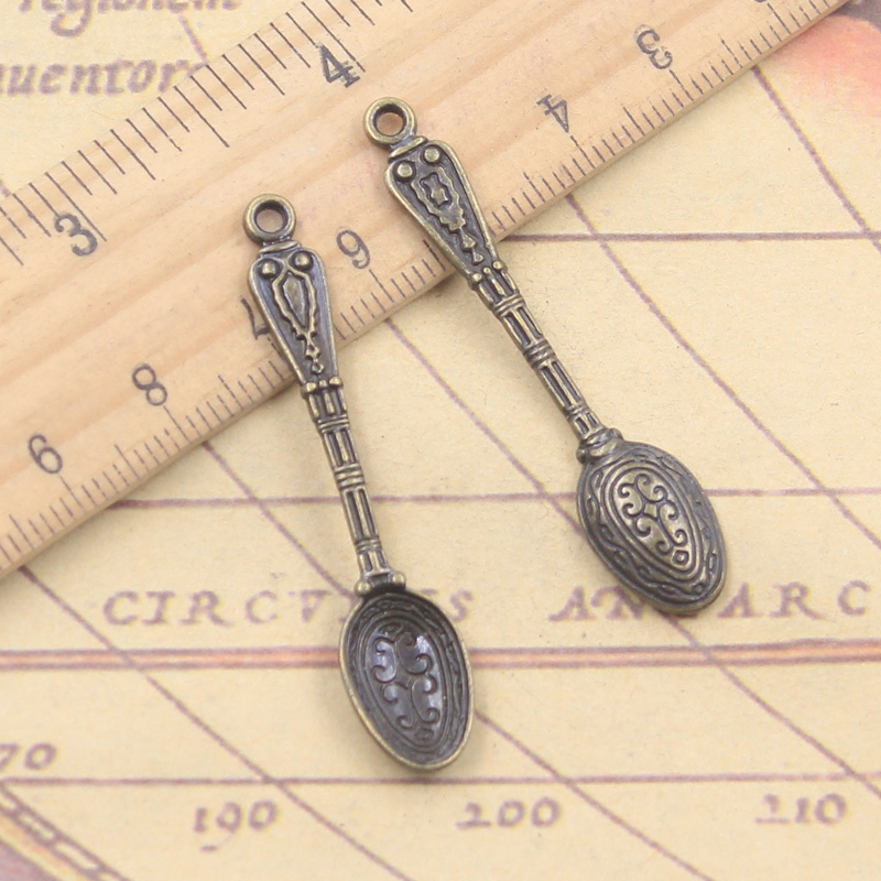 10 pçs encantos padrão colher  - Vintage Collectible Spoons avaliação e preço